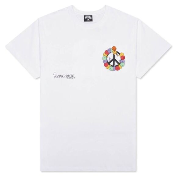 ICECREAM PEACE S/S TEE - WHITE - Picture 1 of 7